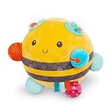 Sensorik Babyspielzeug: Entdecke die verschiedenen Stofftexturen und Muster dieser weichen Plüschbiene!