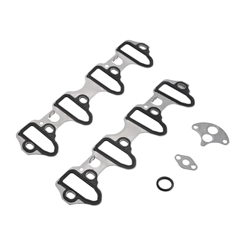 Engine Intake Manifold Gasket Set Compatible with Chevy GMC Cadillac Hummer Saab Vehicle Avalanche Silverado Express Suburban Tahoe Trailblazer, Savana Sierra Yukon Canyon Envoy, Replace#MS98016T