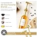 4-Pack Gold Plastic Bottle Syrup Pumps – Fits 750ml / 25.4 oz Bottles – Compatible with Torani & More – IMPORTANT: Will Not Fit Glass Bottles – Coffee Syrup Dispenser