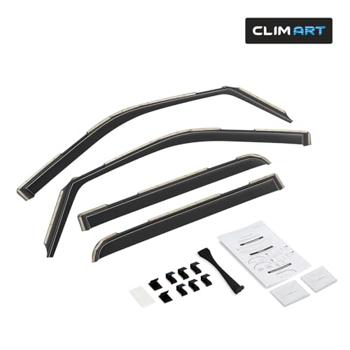 Image of CLIM ART in-Channel Incredibly Durable Rain Guards for Ford F150 2021-2026 SuperCrew, Original Window Deflectors, Vent Window Visors, Vent Deflector, 4 pcs. - 621258