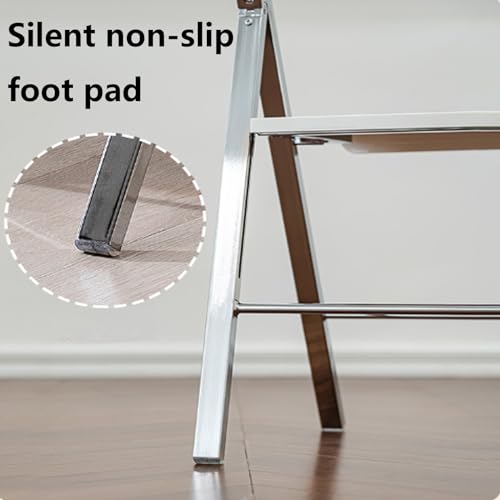 Sillas plegables comodas de plastico transparente con respaldo para visitas 5
