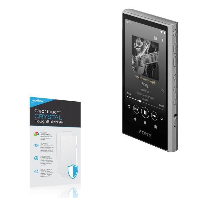 BoxWave Screen Protector Compatible with Sony Walkman (NW-A306) - ClearTouch Crystal ToughShield 9H (2-Pack), Clear 9H Tough Flexible Film Screen Protector