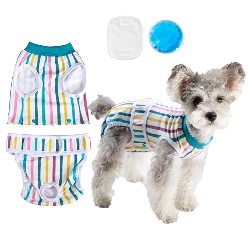 Image of Leekalos Recovery Suit for Dogs After Surgery,Soft Breathable Dog Bodysuit Surgical Recovery Suit,with Ice Pad Removable Jumpsuits for Small Medium Large Dogs