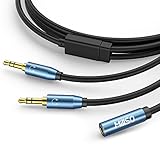 MillSO ステレオミニ統合ケーブル オーディオ分配ケーブル 2.4m(240cm) 3.5mm 2入力1出力 ステレオミニプラグ ステレオ音声 3極 ステレオミニジャック(メス)-ステレオミニプラグ(オス)×2 金メッキ オーディオケーブル 2分配ケーブル 分岐 音声ケーブル 二股 音楽シャア