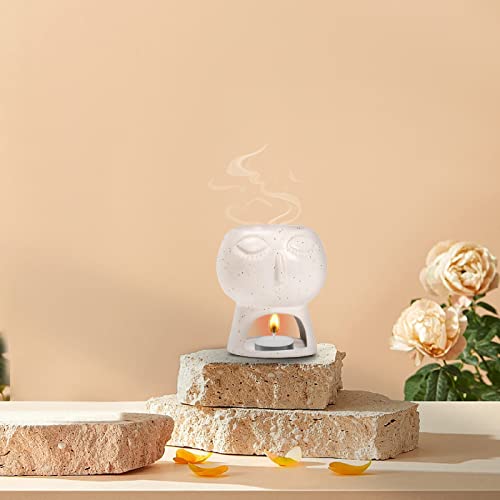 Ircha Abstract Art Essential Oil Burner For Scented, Ceramic Splash-Ink Wax Melt Warmer For Scented Wax, Aromatherapy Diffuser, Tealight Wax Warmer Home Decoration Office Yoga Spa Gift (Style B) #TOP2