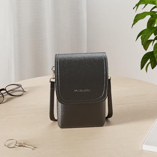 Image of BOSTANTEN Vegan Leather Crossbody Bags for Women Designer Cell Phone Bag Wallet Purses Adjustable Strap