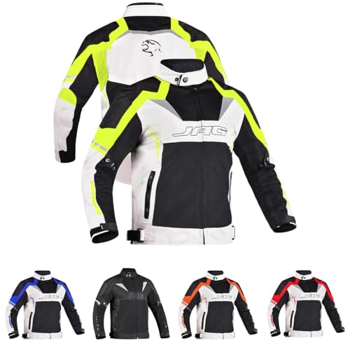 Image of J.A.G. JAG Mesh Motorcycle Jacket-Biker Jacket-CE Armored Motorbike Jacket Men-High Visibility Breathable Riding Jacket