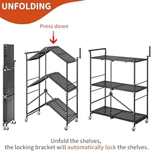 Foldable Outdoor Grill Cart with 3-Tier,Grill Cart,Grill Table for Outside with 2 Total Lock Casters,Pizza Oven Stand Table,Rolling BBQ Table and Folding Kitchen Island, Black Foldable Outdoor Grill Cart with 3 TierGrill CartGrill Table for Outside with 2 Total Lock CastersPizza Oven Stand TableRolling BBQ Table and Folding Kitchen Island Black