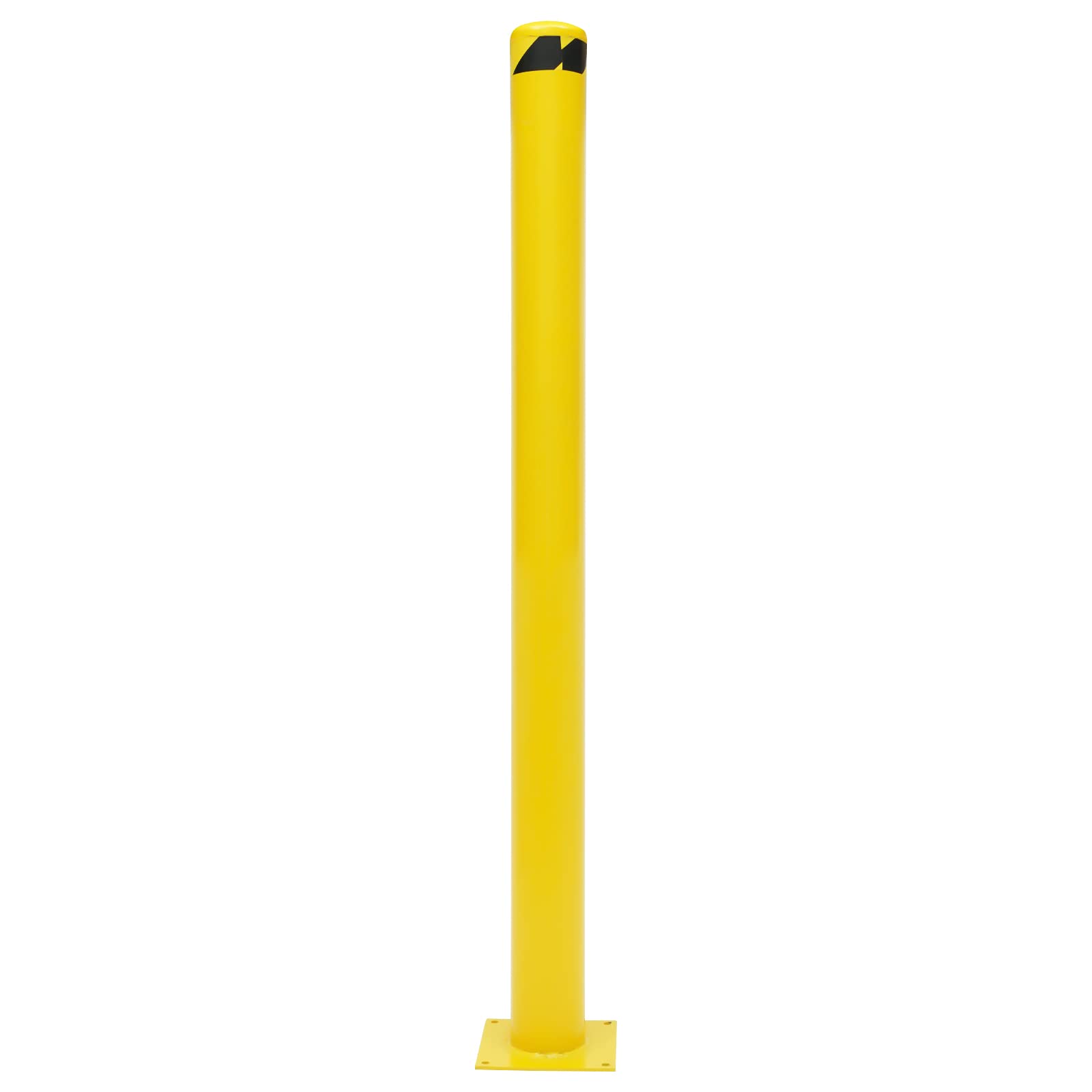 WUSILILU Industrial Yellow Powder Coated Steel Bollards 60 * 4.5in, Safety Bollard Post, Removable Traffic Parking Barrier Bollards for Entrance, Parking Lot, Sidewalk, Bike Path, Highway