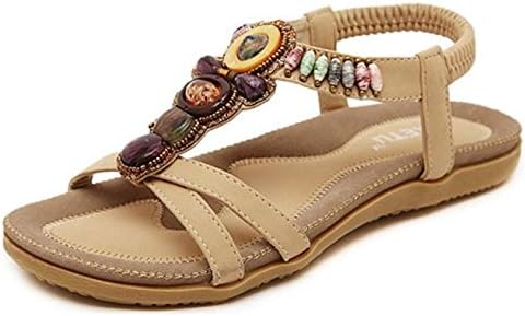 Start Women Summer Bohemia Colorful Bead Sandals Shoes