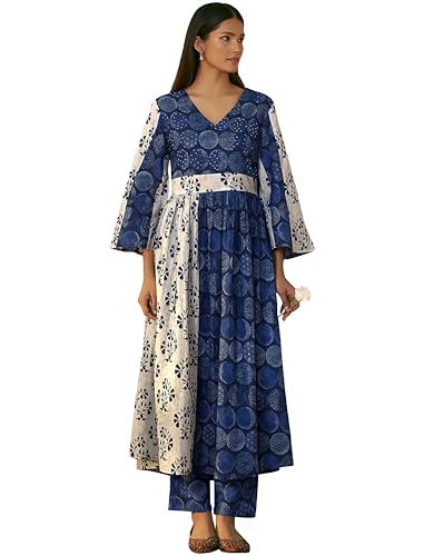 Kurta confort coton Chanderi ensemble trois pièces anti-transpiration pour l'été