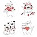 500PCS Valentine's Day Stickers,1 Inch Kawaii Love Cats Dogs Roll Stickers Valentine's Day Envelope Labels Gift Packaging Sealing Stickers Scrapbooking Adhesive Stickers for Party Gift Decorations