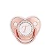 GVGV ROMIDA Night Schnuller Anfangsbuchstabe Baby Schnuller, Nippel Baby Schnuller beugt Zahnfehlstellungen vor Neugeborener Dummy Schnuller Nippel Silikonschnuller BPA-frei mit Kettenclip