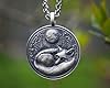 Baldur Jewelry - Sleeping Fox in Full Moon Forest Nature Necklace Pendant - 925 Sterling Silver Casting - Handmade in Our Workshop - Comes With Chain - Jewelry Amulet (sterling-silver) #4