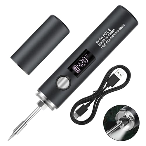 KKMOL Soldador USB Recargable LCD Negro