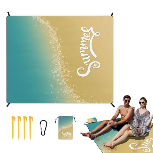 Couverture de plage imperméable et pliable pour camping et randonnée