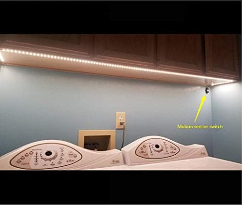 Under Cabinet Lighting 19.7ft Motion Sensor Strip Lighting Kit with Motion Sensor Switch for Kitchen Cabinet, Stairs Lighting 30W