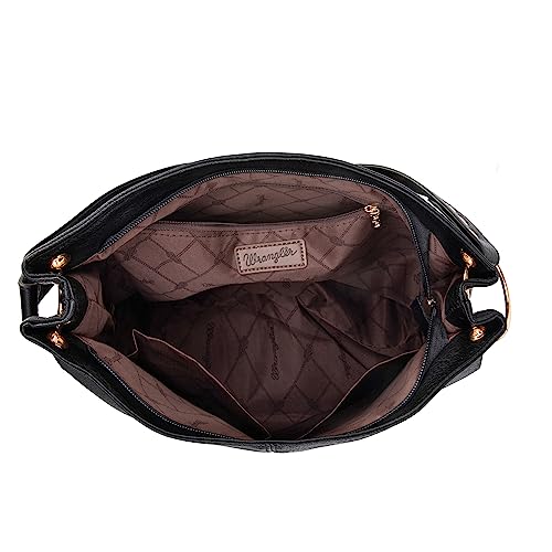 Image of Wrangler Hobo Bags for Women Vegan Leather Top Handle Shoulder Purses and Handbags