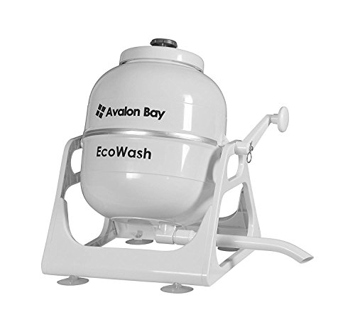 Avalon Bay Ecowash Portable Hand Cranked Manual Clothes Non-Electric Washing Machine, Counter Top Washer for Camping, Apartments, RV's, or Delicates