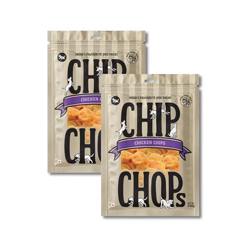 Image of Chip Chops Chicken Chips Coins Dog Treats, Healthy and Easily Digestible Snacks, Training and Reward Treats Suitable for All Dog Breeds 250g - Pack of 2