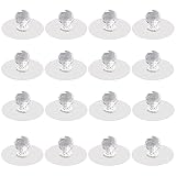 16 PCS Cabinet Drawer Pull Knobs - Self Adhesive Clear Acrylic Crystal Shaped Pulls Handles Knobs fo
