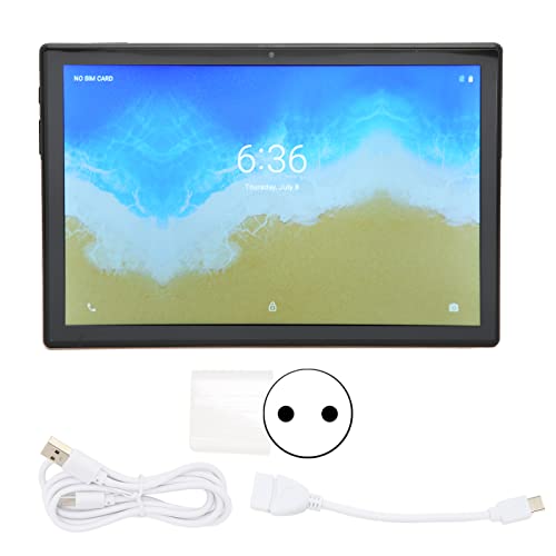 10.1In Tablet Octa Core Chip Tablets Gold, 4G RAM 128G ROM Wifi 2.4G/5G Tablet PC, Dual Sim Dual Sta
