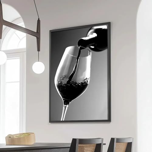 Impression sur toile de boisson et vin affiche minimaliste cuisine bar 50x70cm