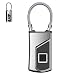 Produktbild Safe2Home® stabiles flexibles Fingerabdruck Vorhängeschloss Sicherheitsschloss - schlüsselloses Schloss Türschloss Haustür, Rucksack, Koffer, Fahrrad - USB aufladbar - IP66 für außen/aussen