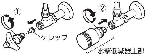 Amazon | SANEI(サンエイ) 水撃低減器上部 水栓上部と交換して取り付け 