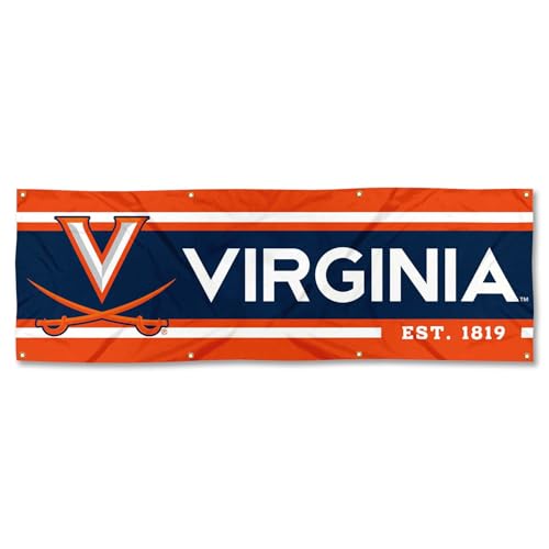 Pancarta de Virginia Cavaliers grande en formato 2 x 6 pies con acabado Premium