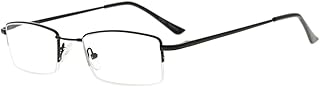 Eyekepper Half-rim Reading Glasses With Flex Memory Titanium Bridge Bendable For Men Women (Black,+3.00)