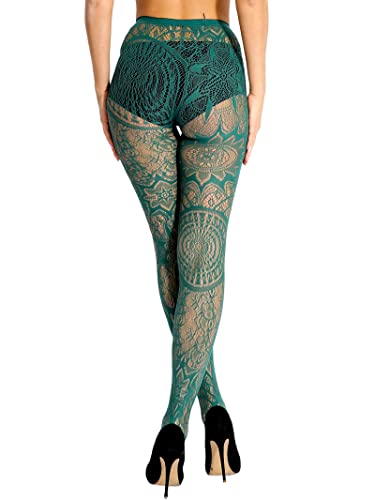 Image of HONENNA Patterned Fishnets Tights Black Pantyhose Stockings for Women, 1-6 Pairs