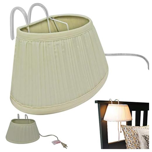 Evelots Headboard Lamp, Over The Bed Reading Light with Shade