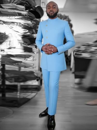 Suits for Men 2 Piece Slim Fit Single Breasted Groomsman Suit for Men Formal Business Party Blazer3