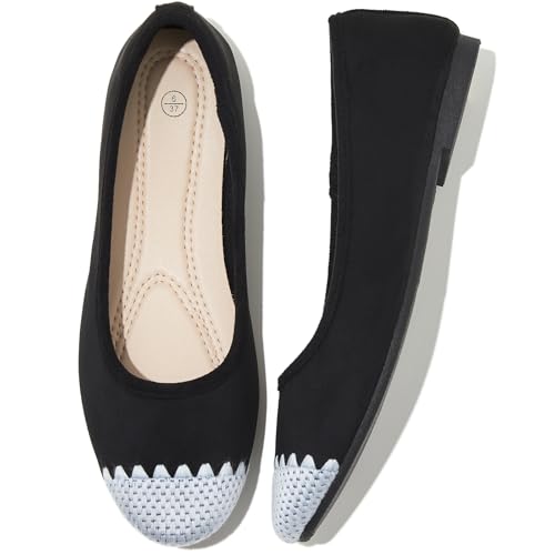 Image of Women's Ballet Flats Shoes Comfortable PU Leather Dress Slip on Shoes Teacher Business Casual