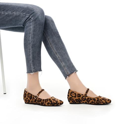 Image of Cusolemore Mary Jane Flat Shoes with Arch Support and Hidden Wedge Heel, Women Ballet Flats, Mary Jane Flats, Comfortable Dress Shoes