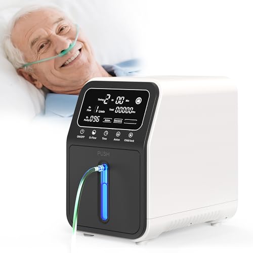 Sauerstoffgerät für Zuhause Sauerstoff 30% ~ 90% Reinheit 1-9L/min Durchfluss 24H kontinuierliche Sauerstoffversorgung mit Vernebelung Remote Sauerstoffkonzentrator Zuhause und Reisen