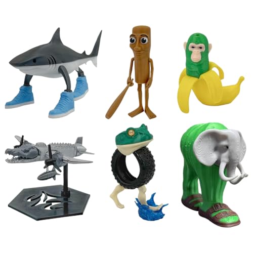 GETBSTOOP トラララロトラララデスクの装飾、面白いイタリアのブレインロットサメのミームの置物、トラララロトラララミームコレクタブル、スニーカーのサメ、デスク装飾同僚や友人向けの飾り飾りギフト