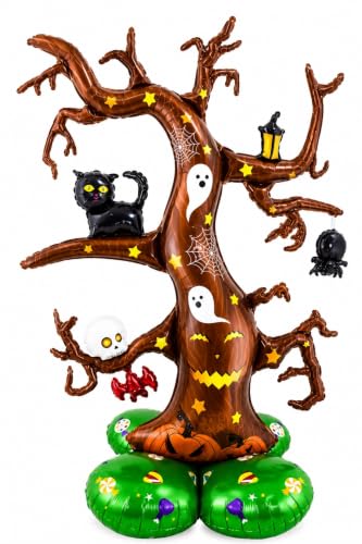 Image of AMFIN Halloween Haunted Tree Foil Balloon Decoration 64x28 inch