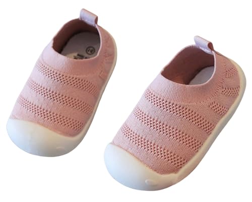 LLTMALL Baby First Walkers Shoes – Elastic Mesh Slip-On Sock Sneakers with Non-Slip Sole, Breathable Soft Sole for Infants Learning to Walk