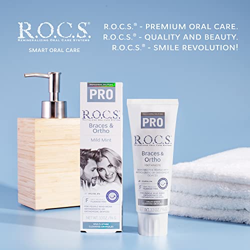 R.o.c.s. Pro Toothpaste - Non-Fluoride Oral Care For White Teeth, Healthy Gums (Bracers & Ortho, Pack Of 1) #TOP1