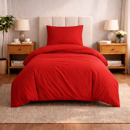 Komfortec Premium Bettwäsche 135x200 mit 1 Kissenbezug 80x80 cm Set aus...