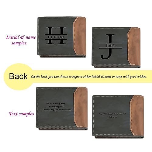 Minimalist Wallet for Men Personalized Wallet Custom Photo & Initial Name Mens Wallets Father's Day Gifts Customized Gifts for Him3