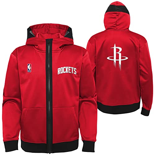 Outerstuff NBA Boys Youth Pull Overtlight Lightweight Hooded Full Zip Jacket, Houston Rockets, Medium (10-12)