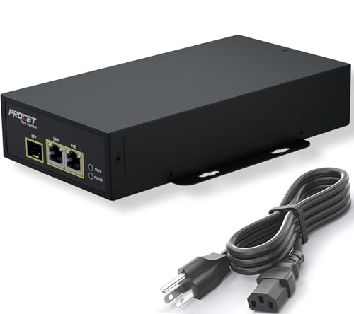 Inyector PoE Gestionado PROCET 95W, Capacidad de Gestión Web, Programador PoE con Puerto SFP, Protección contra sobretensión de 6KV para Cámara PTZ AI, AP Inalámbrico, Small Cell, Fábrica Inteligente, Puente mmWave miniatura 1