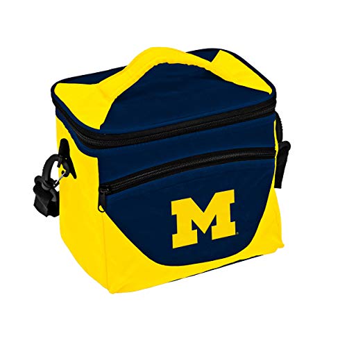 Logo Brands NCAA Michigan Wolverines Unisex Adult Halftime Lunch Cooler Bag with Front Dry Storage Pocket and Shoulder Strap, One Size, Multicolor