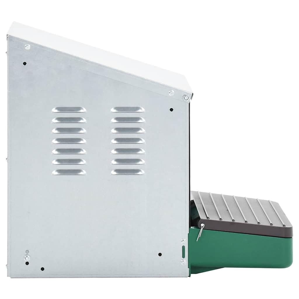 Nestomatic Abroll - Caja nido para aves de corral, chapa de metal galvanizado y plástico ABS, 49 x 31 x 42 cm, con bandeja colectora, base de nido de polietileno, para establo, casa, cabaña