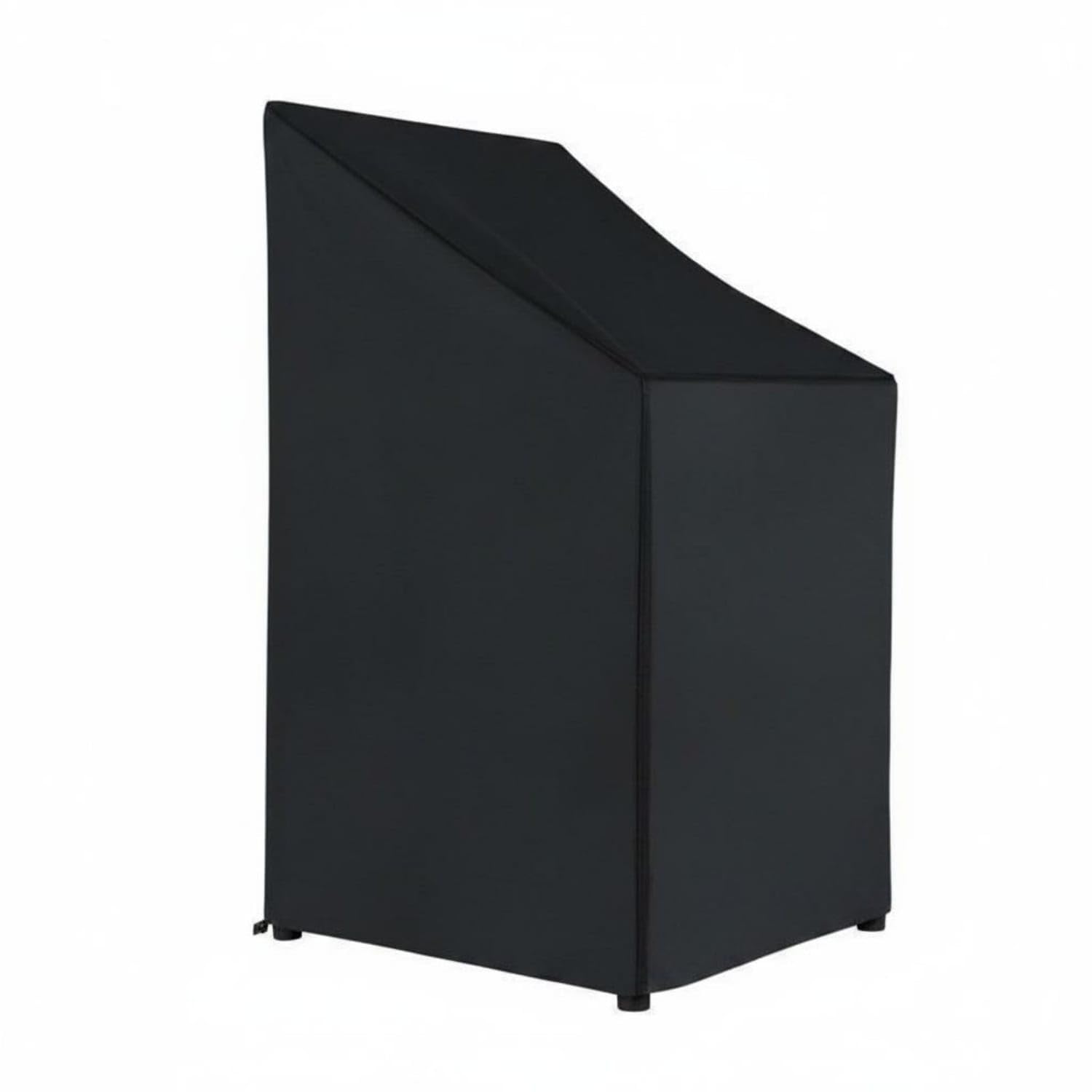 Waterproof Stackable Patio Chair Cover Weather Resistant Stacking Chair Cover Dustproof Heavy Duty for Garden, 68-68-72cm, Black 600D PVC | Home & Garden | Yard Garden & Outdoor Living-image-32