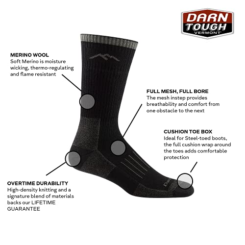 Image of Darn Tough Vermont Men's Merino Wool Boot Full Cushion (Style 1405) - 6 Pack Deal | 66% Merino Wool, True Seamless Toe, cushion underfoot, keeps feet dry, all-weather, pairs with hiking boots, Vermont USA