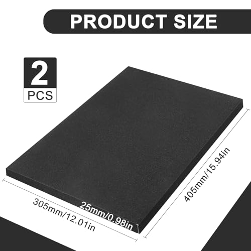 mawmuaw Schaumstoffeinlage Werkzeug 2 Stk Schaumstoff Werkzeugeinlage 405x305x25mm Multilayer Schaumstoff Schwarz Werkzeug Schaumstoffeinlagen PU Schaumstoffplatte für werkzeugkoffer